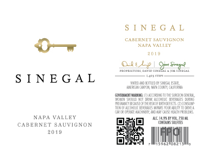 2021-Sinegal-Cabernet-Sauvignon Label
